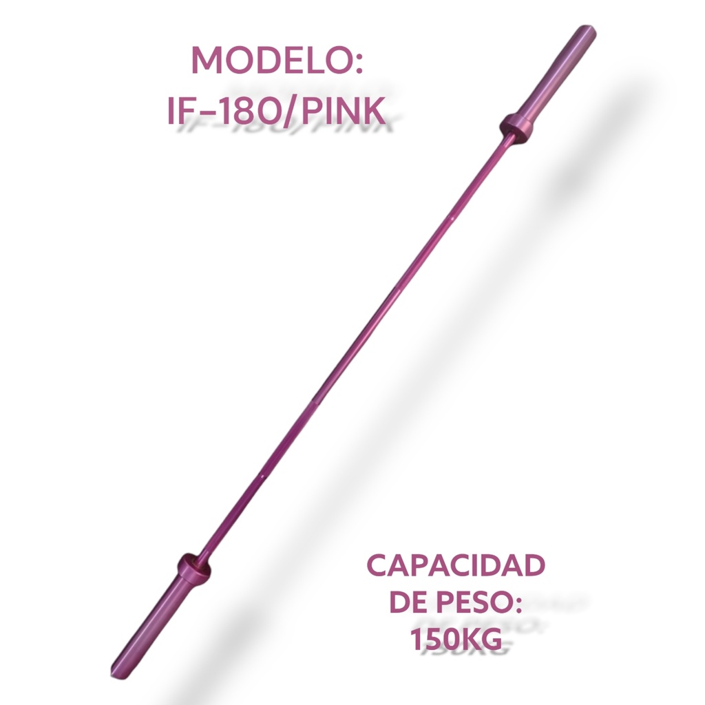 Infinit Barra Ol mpica de Aluminio Color Rosa 180 CM 5 KG IF 180 PINK
